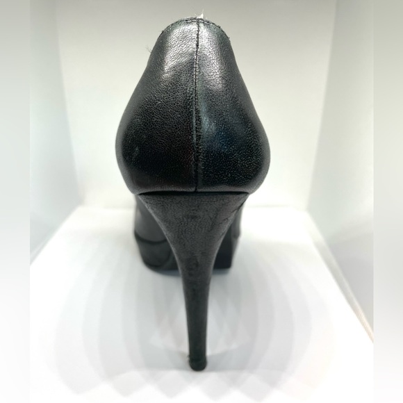 Stuart Weitzman 7.5 Black Leather Platform Heel! Read Description 4 Condition! - Picture 4 of 17